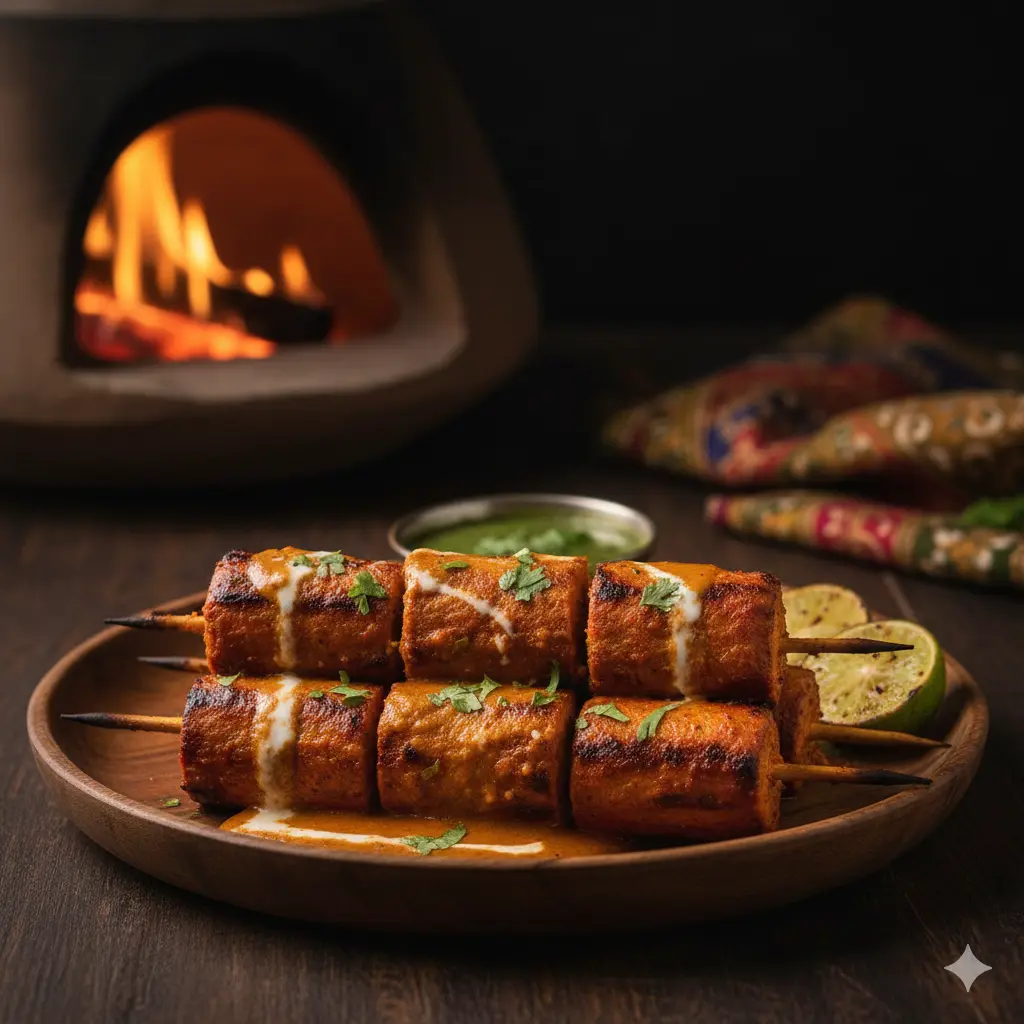 Soya Chaap curry at Millwoods Meats Chappelle Edmonton - vegetarian Indian dish